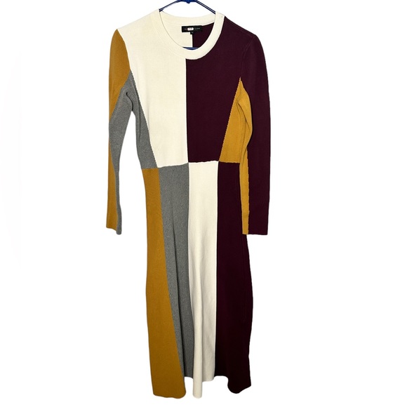 Slate & Willow Colorblock Midi Dress Size Medium - Picture 3 of 4